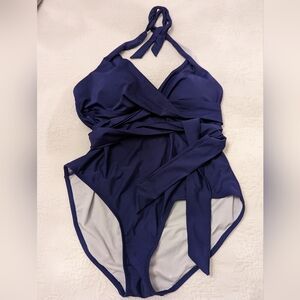 Violet Blue Halter one piece swimsuit 2XL